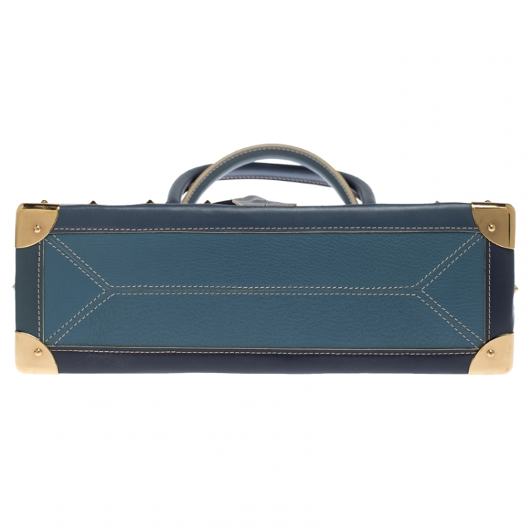 Pre Owned Louis Vuitton Light Blue Suhali Leather Le Fabuleux Bag