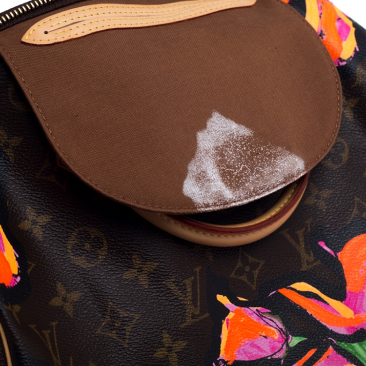 Pre Owned Louis Vuitton Multicolor Monogram Canvas Limited Edition Stephen Sprouse Roses Speedy 30 Bag