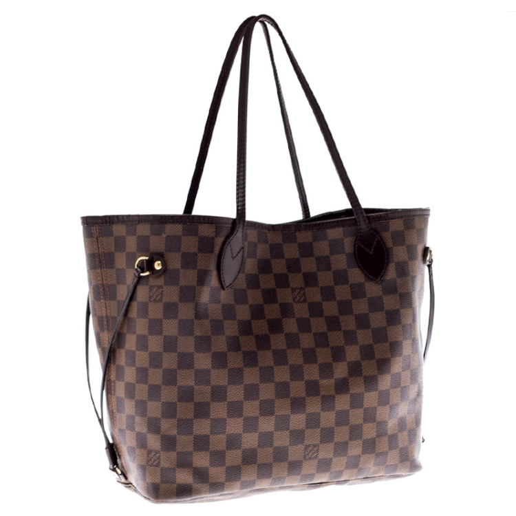 Pre Owned Louis Vuitton Damier Ebene Canvas Neverfull MM Bag
