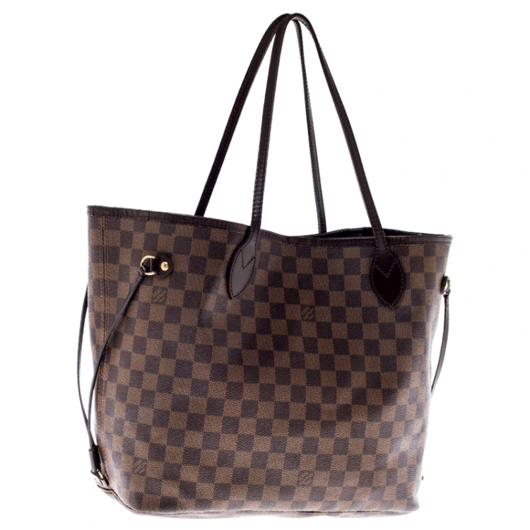 Pre Owned Louis Vuitton Damier Ebene Canvas Neverfull MM Bag