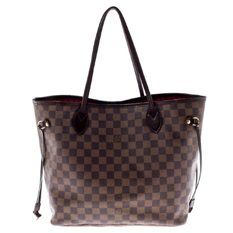 Pre Owned Louis Vuitton Damier Ebene Canvas Neverfull MM Bag