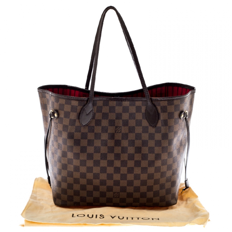 Pre Owned Louis Vuitton Damier Ebene Canvas Neverfull MM Bag