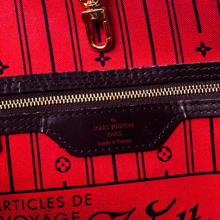 Pre Owned Louis Vuitton Damier Ebene Canvas Neverfull MM Bag