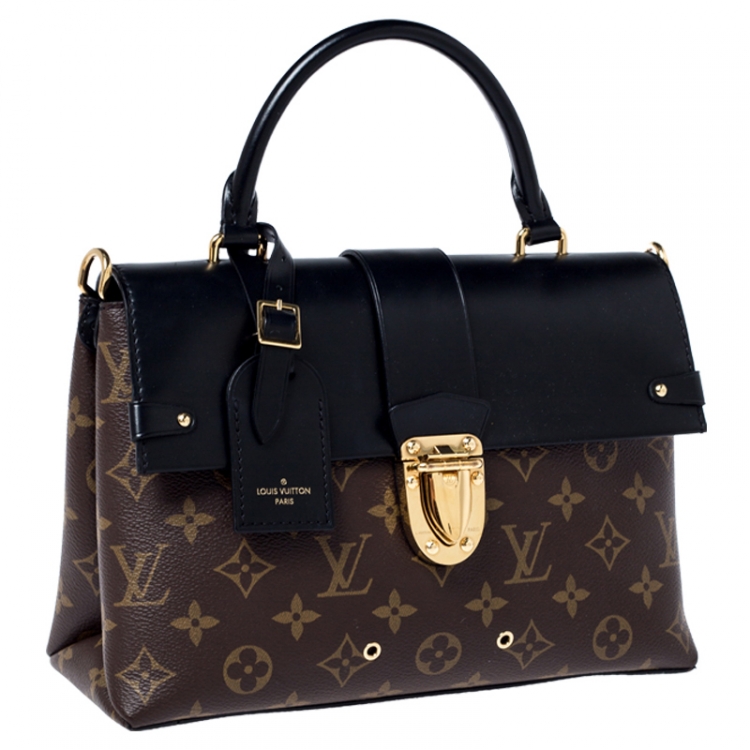 Pre Owned Louis Vuitton Monogram Canvas and Leather One Handle Flap MM Bag
