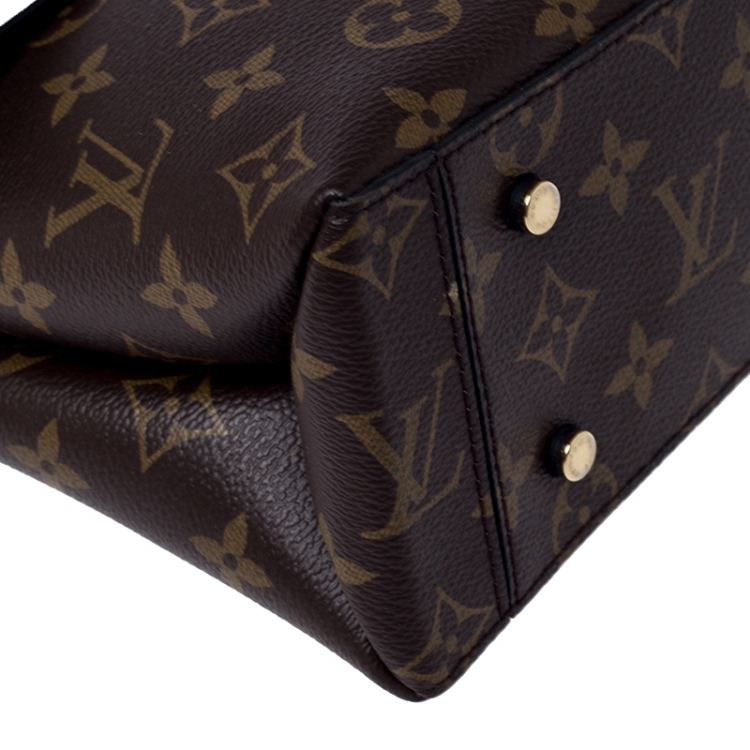Pre Owned Louis Vuitton Monogram Canvas and Leather One Handle Flap MM Bag