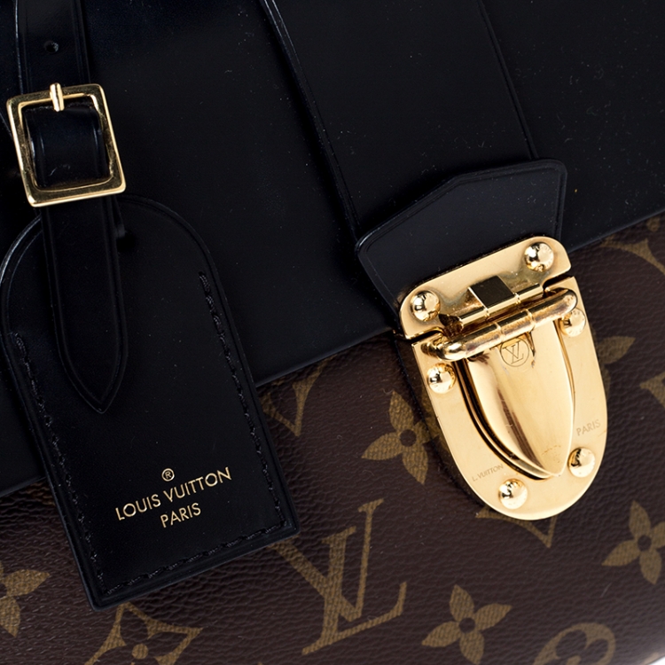 Pre Owned Louis Vuitton Monogram Canvas and Leather One Handle Flap MM Bag