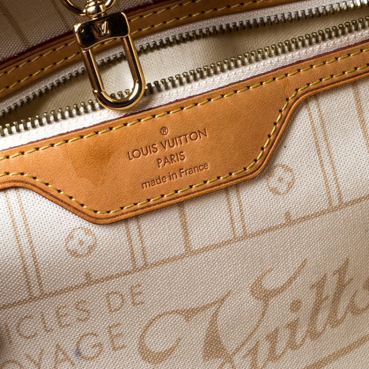 Pre Owned Louis Vuitton Damier Azur Canvas Neverfull MM Bag
