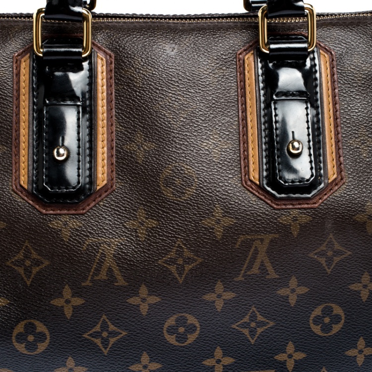 Pre Owned Louis Vuitton Noir Monogram Limited Edition Mirage Speedy 30 Bag 