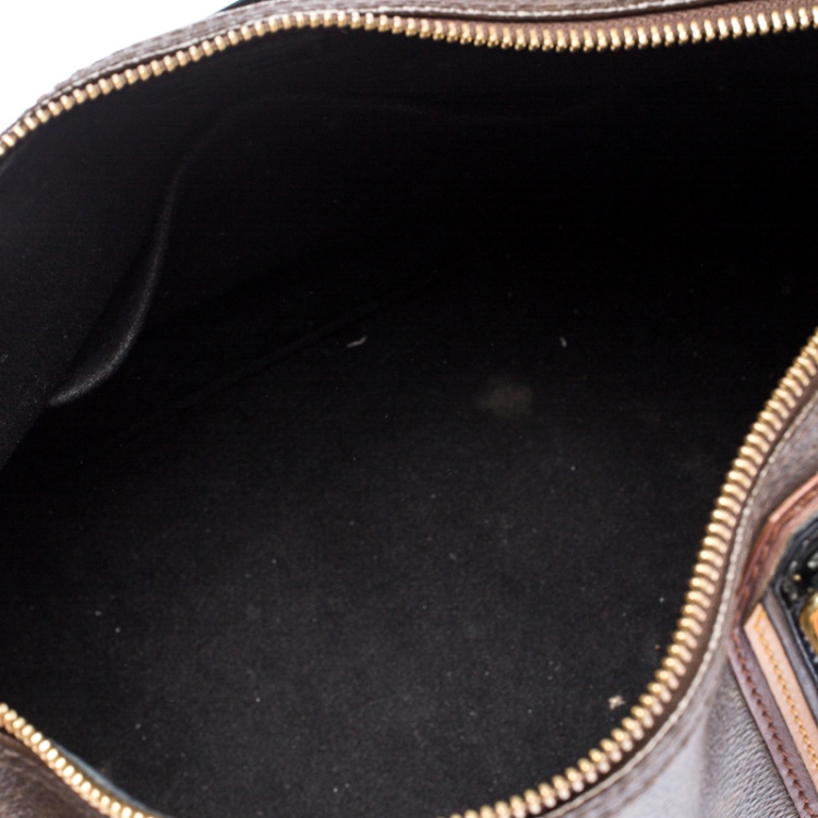 Pre Owned Louis Vuitton Noir Monogram Limited Edition Mirage Speedy 30 Bag 