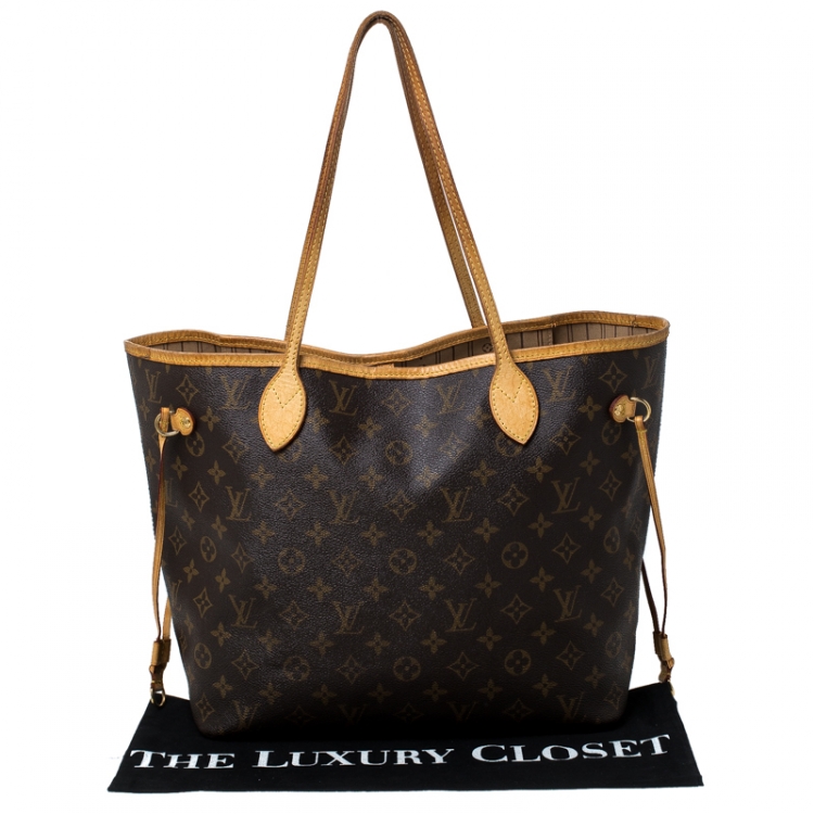 Pre Owned Louis Vuitton Monogram Canvas Neverfull MM Bag