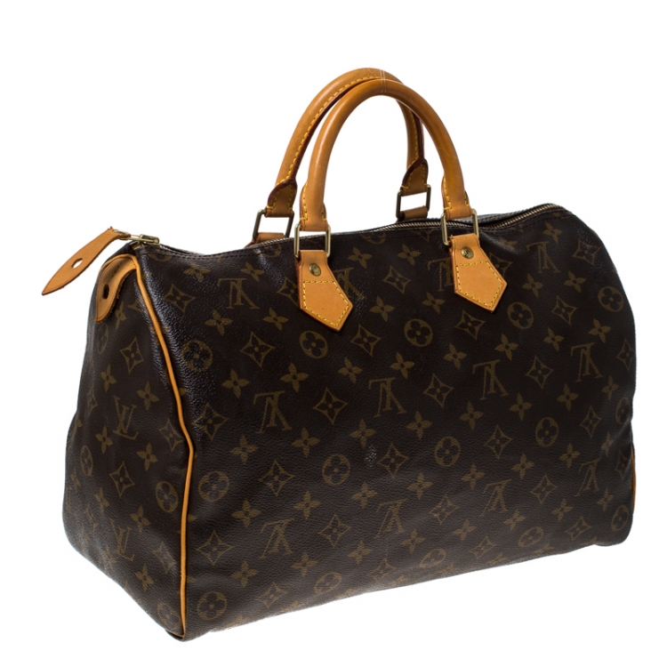 Pre Owned Louis Vuitton Monogram Canvas Speedy 35 Bag 