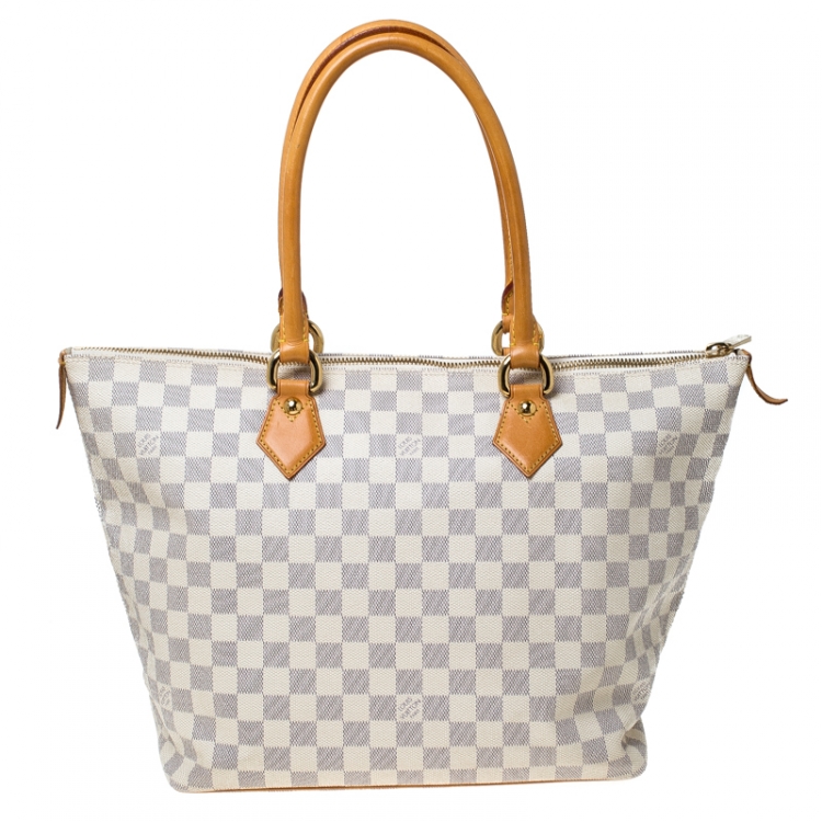 Pre Owned Louis Vuitton Damier Azur Canvas Saleya MM Bag