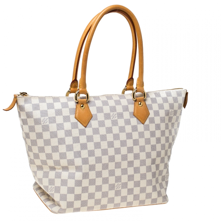 Pre Owned Louis Vuitton Damier Azur Canvas Saleya MM Bag