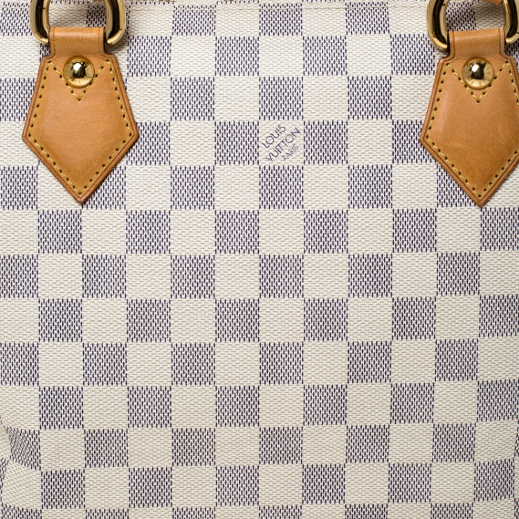 Pre Owned Louis Vuitton Damier Azur Canvas Saleya MM Bag