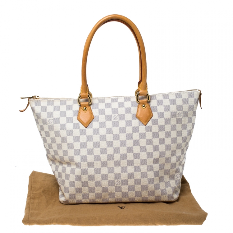 Pre Owned Louis Vuitton Damier Azur Canvas Saleya MM Bag