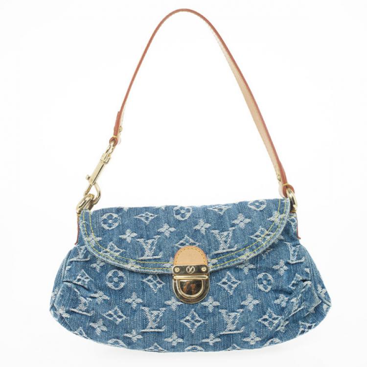 Louis Vuitton Mini Pleaty Monogram Denim Handbag