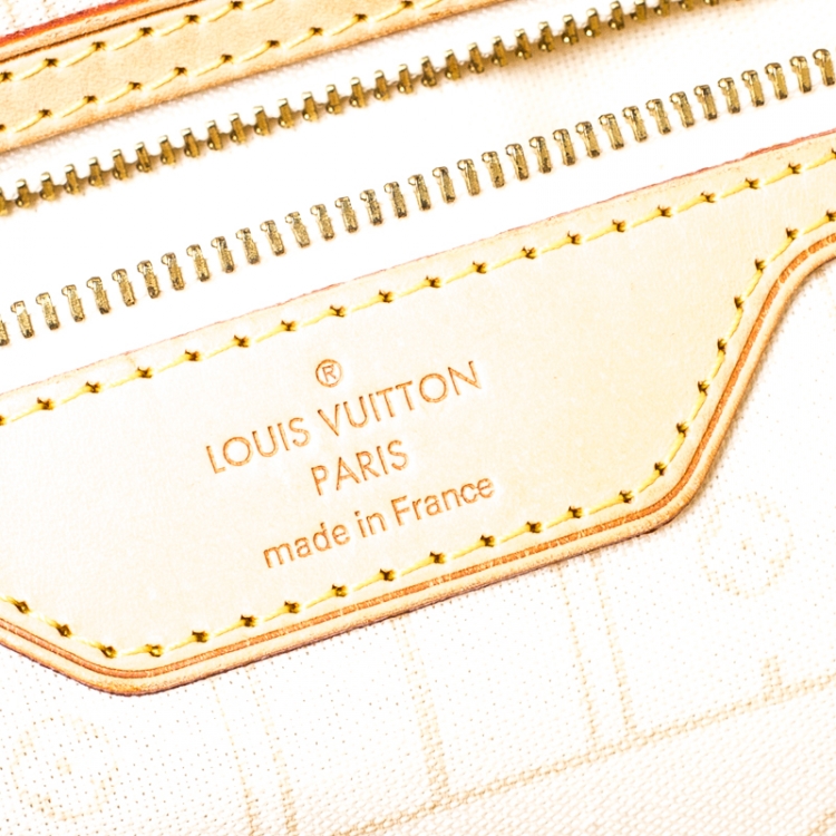 Pre Owned Louis Vuitton Damier Azur Canvas Neverfull MM Bag
