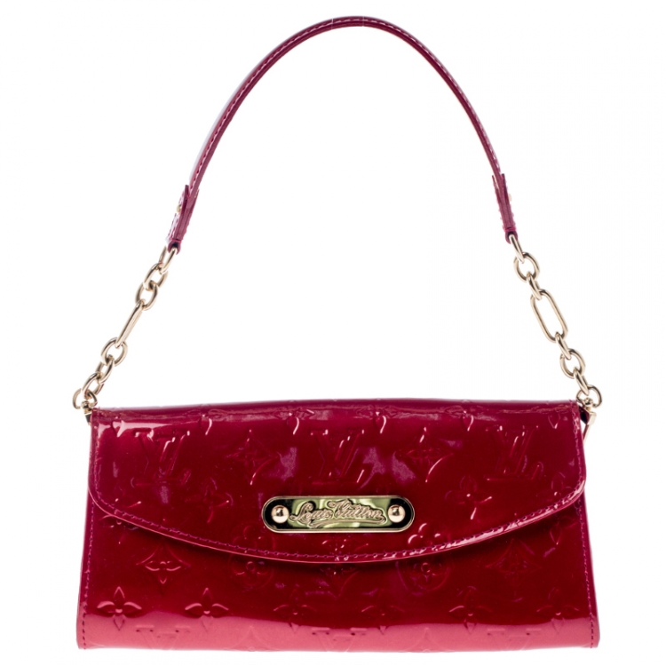 Louis Vuitton Rose Pop Monogram Vernis Sunset Boulevard Clutch Bag
