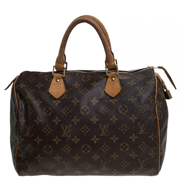 Pre Owned Louis Vuitton Monogram Canvas Speedy 30 Bag