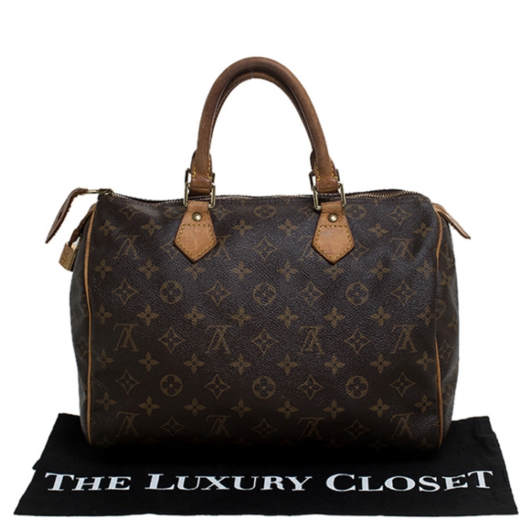 Pre Owned Louis Vuitton Monogram Canvas Speedy 30 Bag