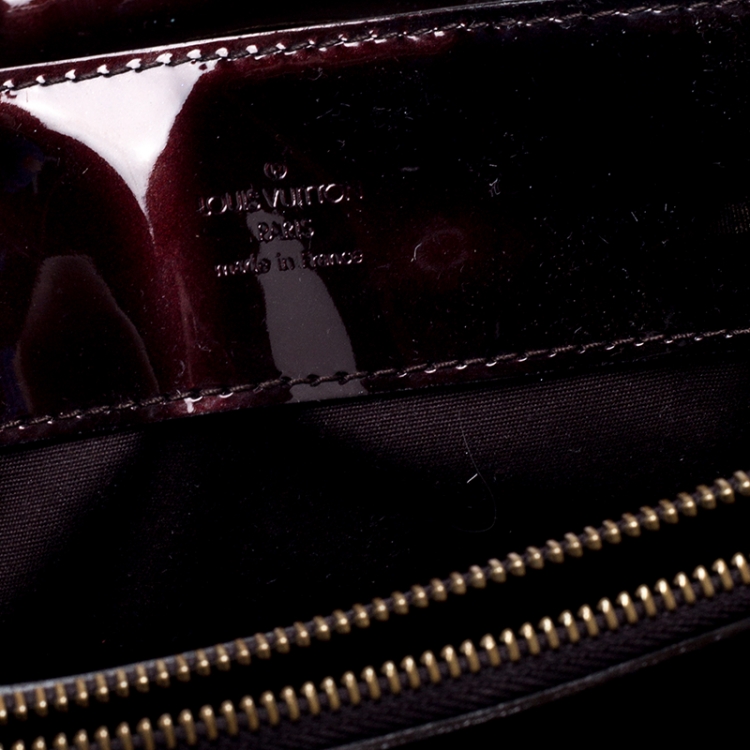 Pre Owned Louis Vuitton Amarante Monogram Vernis Melrose Avenue Bag