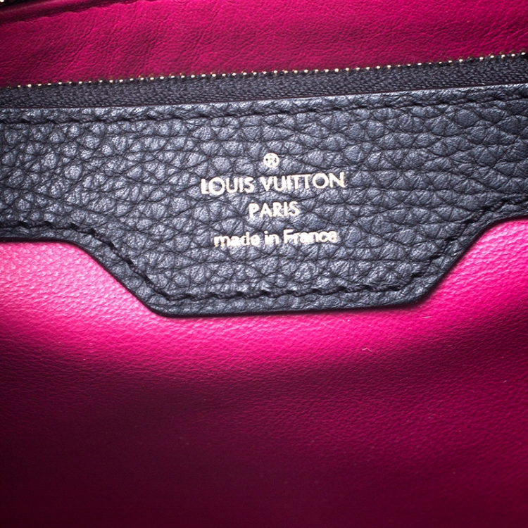 Pre Owned Louis Vuitton Black Taurillon Leather Capucines MM Bag