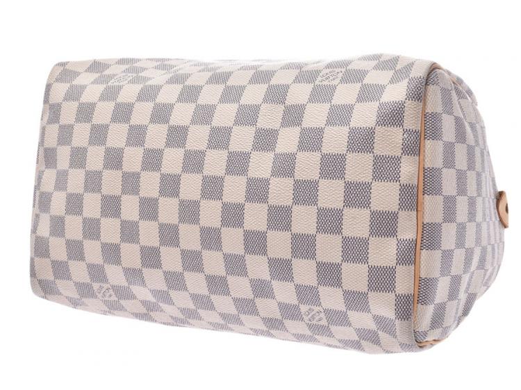 Pre Owned Louis Vuitton Damier Azur Canvas Speedy 30 Bag