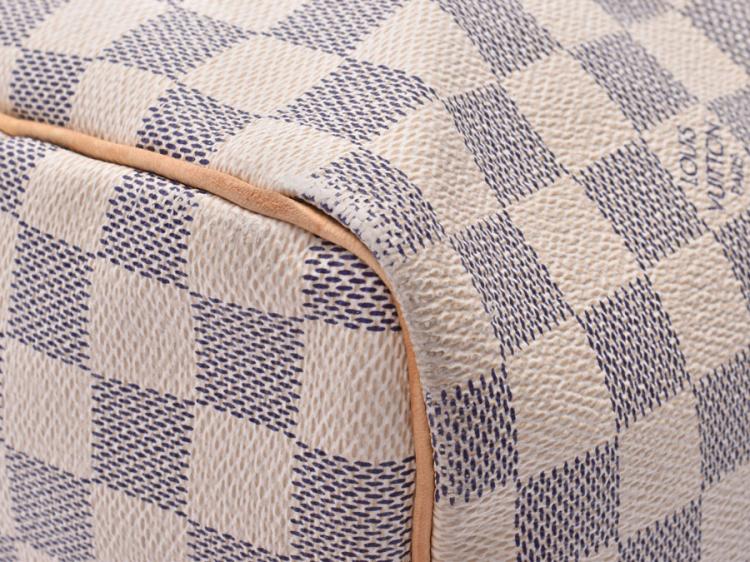 Pre Owned Louis Vuitton Damier Azur Canvas Speedy 30 Bag