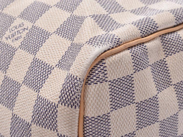 Pre Owned Louis Vuitton Damier Azur Canvas Speedy 30 Bag