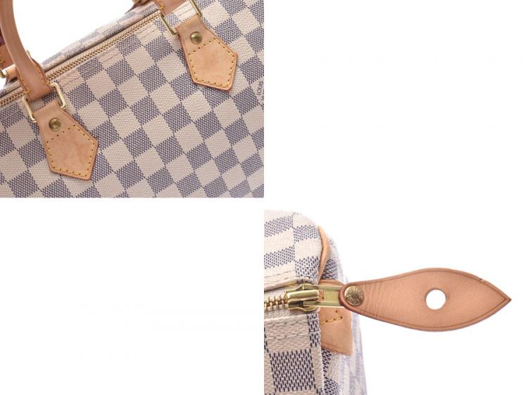 Pre Owned Louis Vuitton Damier Azur Canvas Speedy 30 Bag