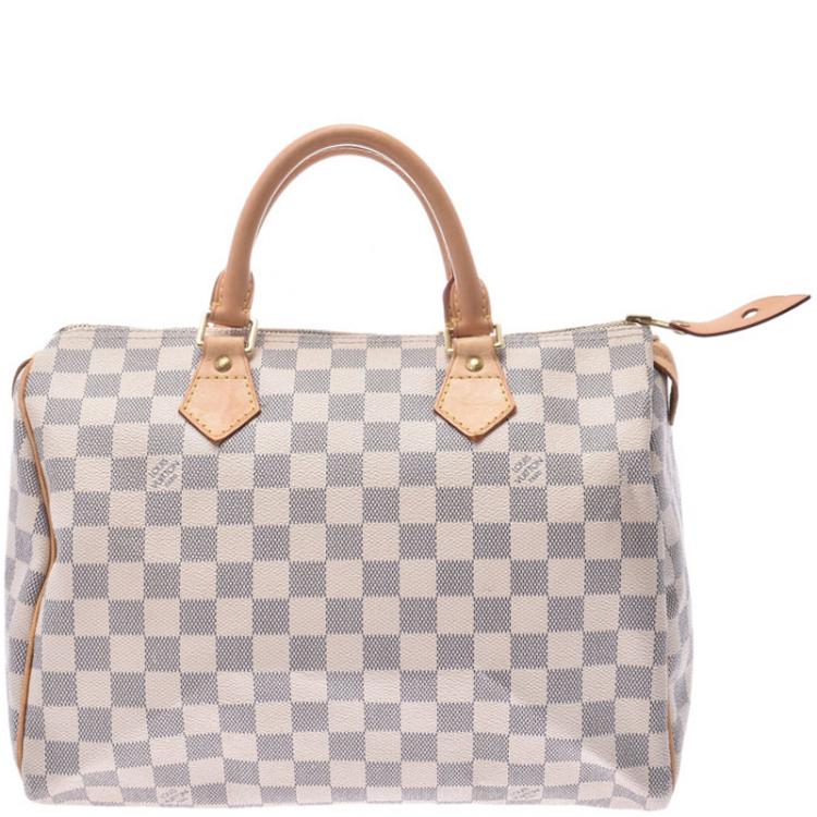 Pre Owned Louis Vuitton Damier Azur Canvas Speedy 30 Bag