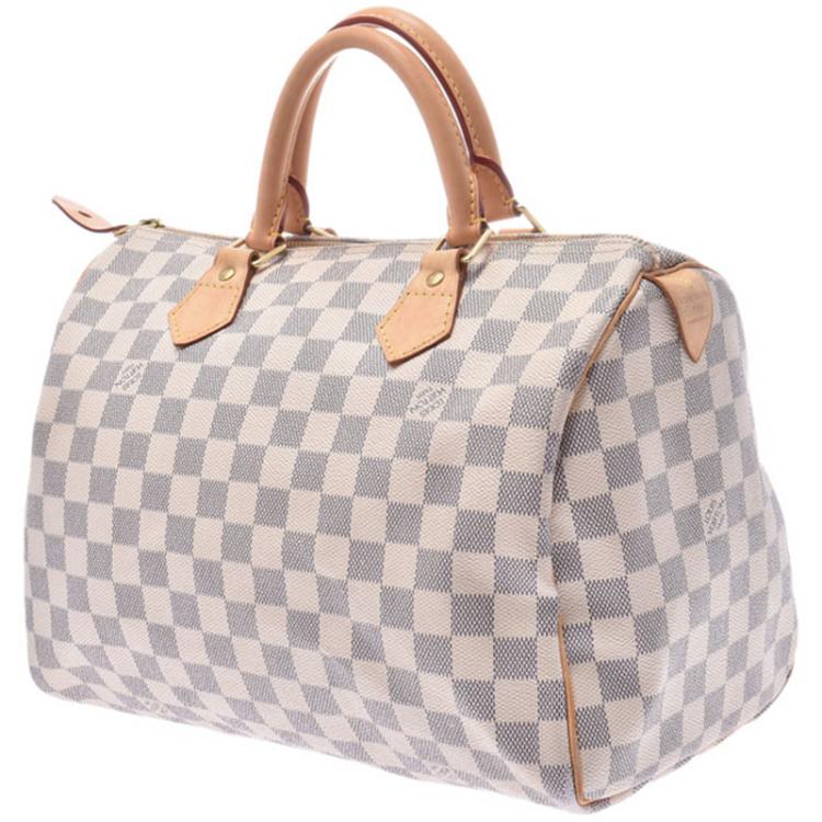Pre Owned Louis Vuitton Damier Azur Canvas Speedy 30 Bag