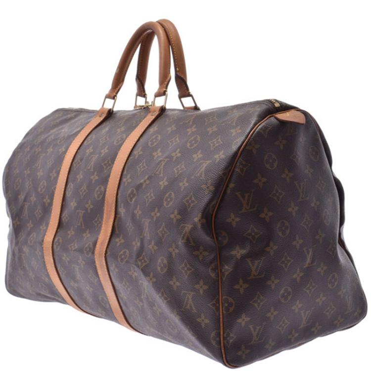 Pre Owned Louis Vuitton Monogram Canvas Keepall 55 Bag