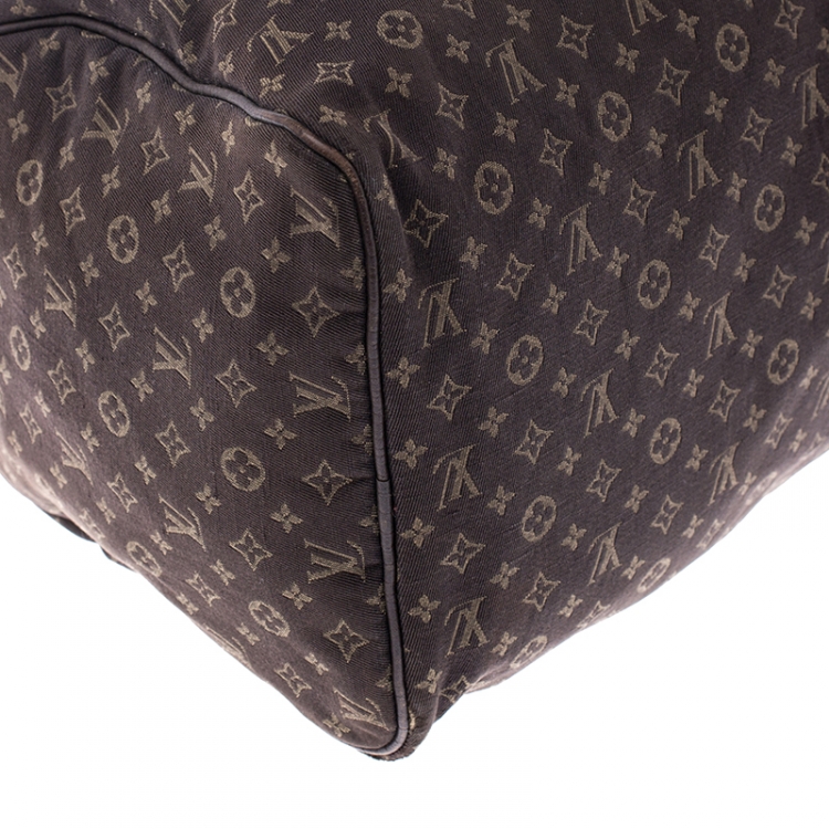 Pre Owned Louis Vuitton Fusain Monogram Canvas Mini Lin Speedy 30 Bag