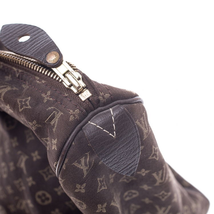 Pre Owned Louis Vuitton Fusain Monogram Canvas Mini Lin Speedy 30 Bag