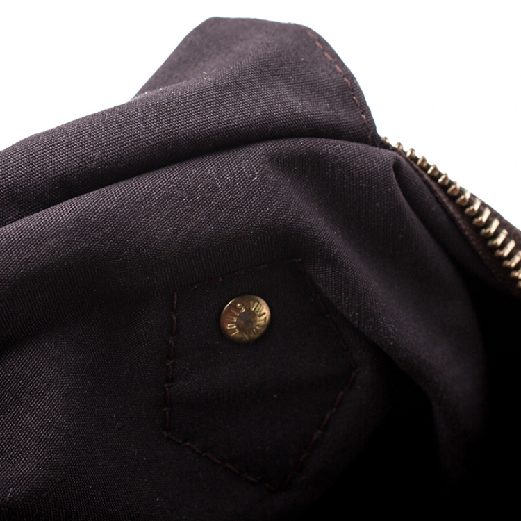 Pre Owned Louis Vuitton Fusain Monogram Canvas Mini Lin Speedy 30 Bag