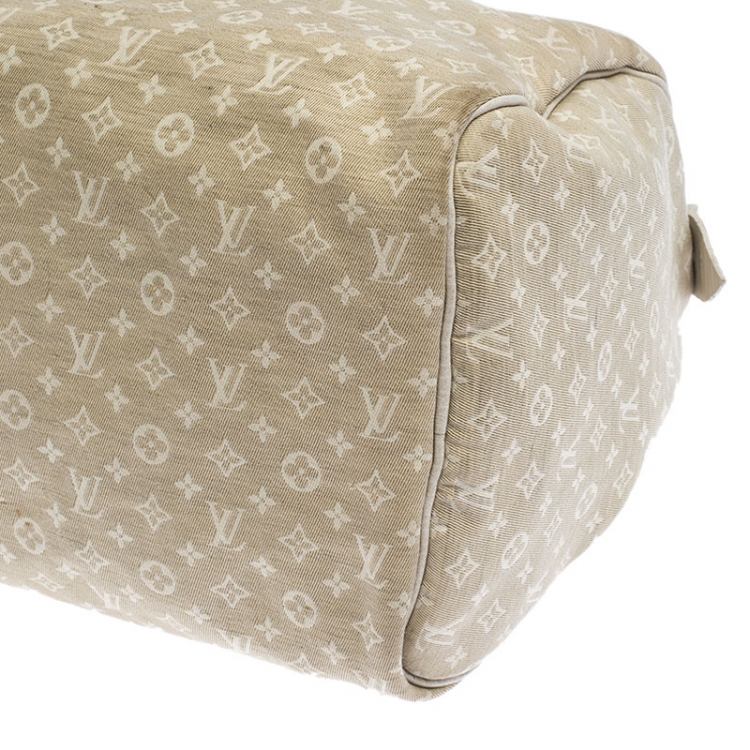Pre Owned Louis Vuitton Dune Monogram Mini Lin Speedy 30 Bag