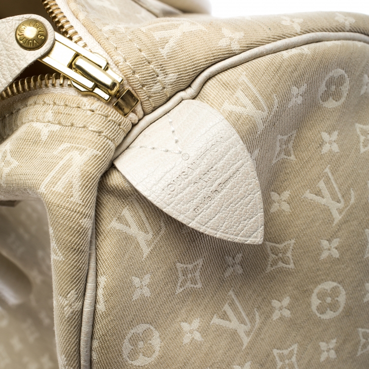 Pre Owned Louis Vuitton Dune Monogram Mini Lin Speedy 30 Bag