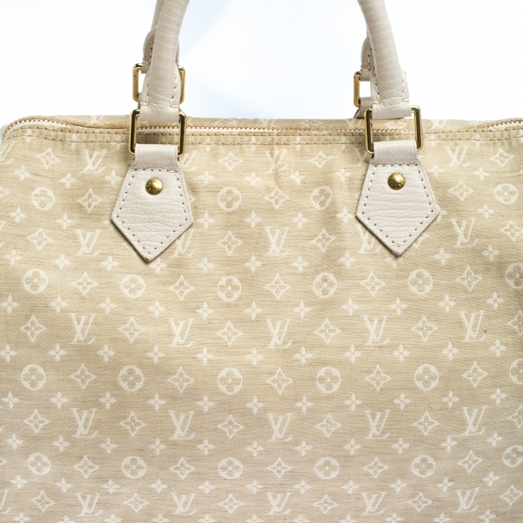 Pre Owned Louis Vuitton Dune Monogram Mini Lin Speedy 30 Bag