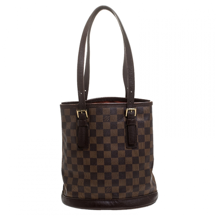 مملوكة مسبقًا Louis Vuitton Damier Ebene Canvas Marais Bucket Bag 