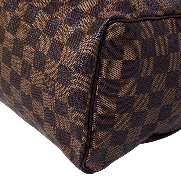 Pre Owned Louis Vuitton Damier Ebene Canvas Speedy 25 Bag