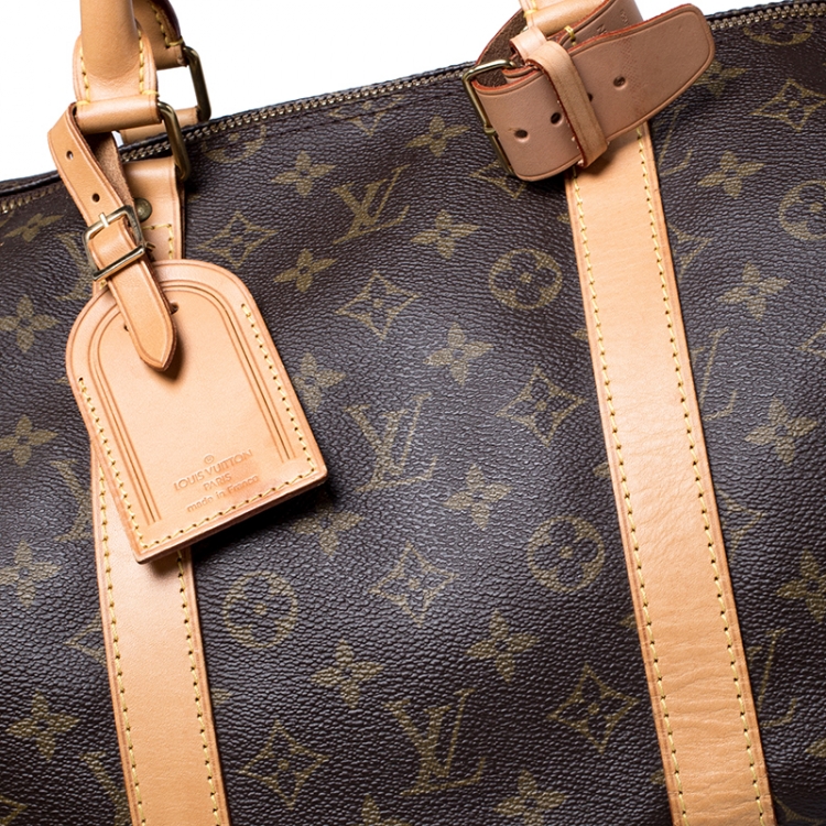 Pre Owned Louis Vuitton Monogram Canvas Keepall 55 Bandouliere Bag