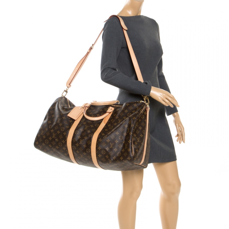 Pre Owned Louis Vuitton Monogram Canvas Keepall 55 Bag