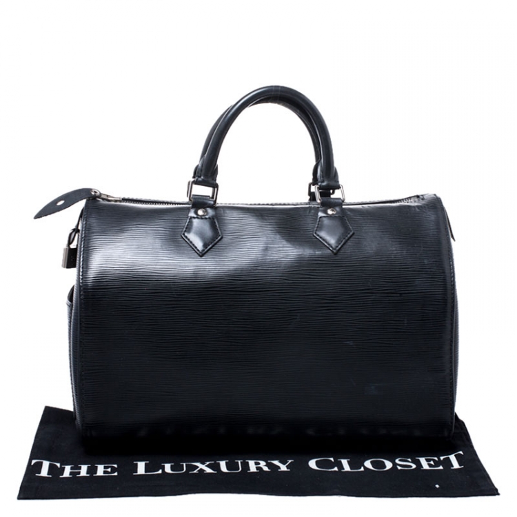 مملوكة مسبقًا Louis Vuitton Black Epi Leather Speedy 30 Bag