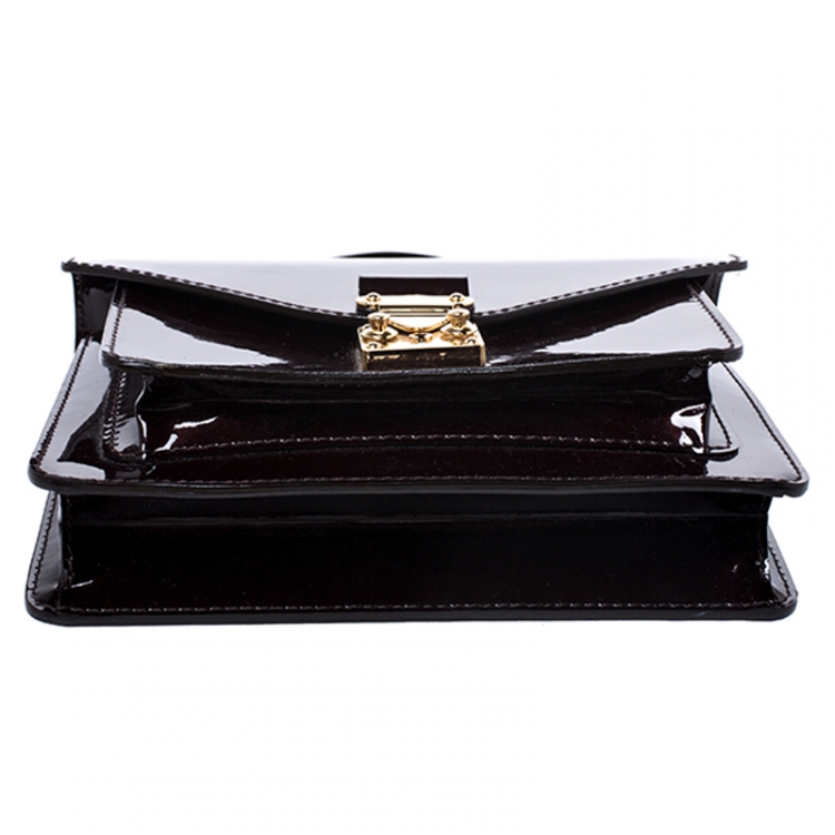 Pre Owned Louis Vuitton Amarante Vernis Monceau BB Bag