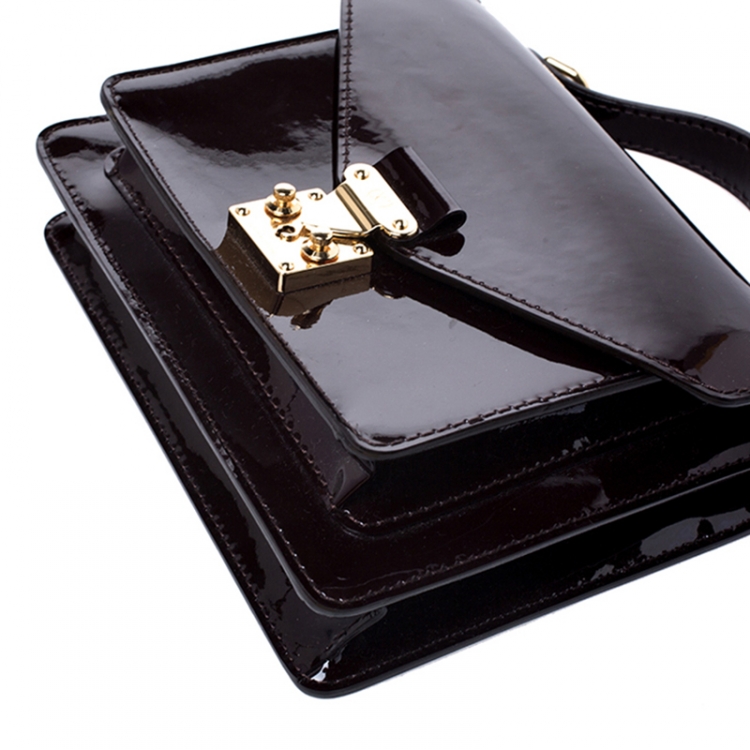 Pre Owned Louis Vuitton Amarante Vernis Monceau BB Bag