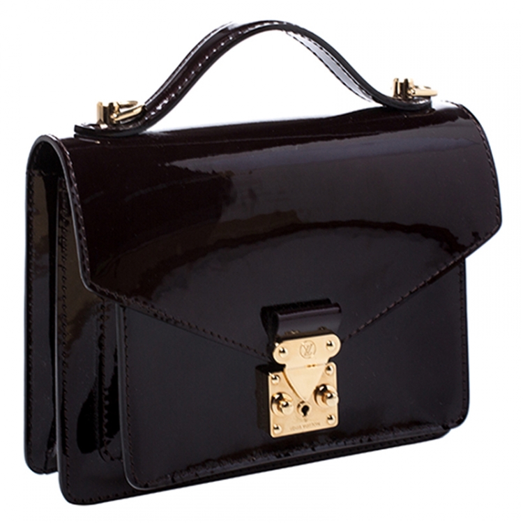 Pre Owned Louis Vuitton Amarante Vernis Monceau BB Bag