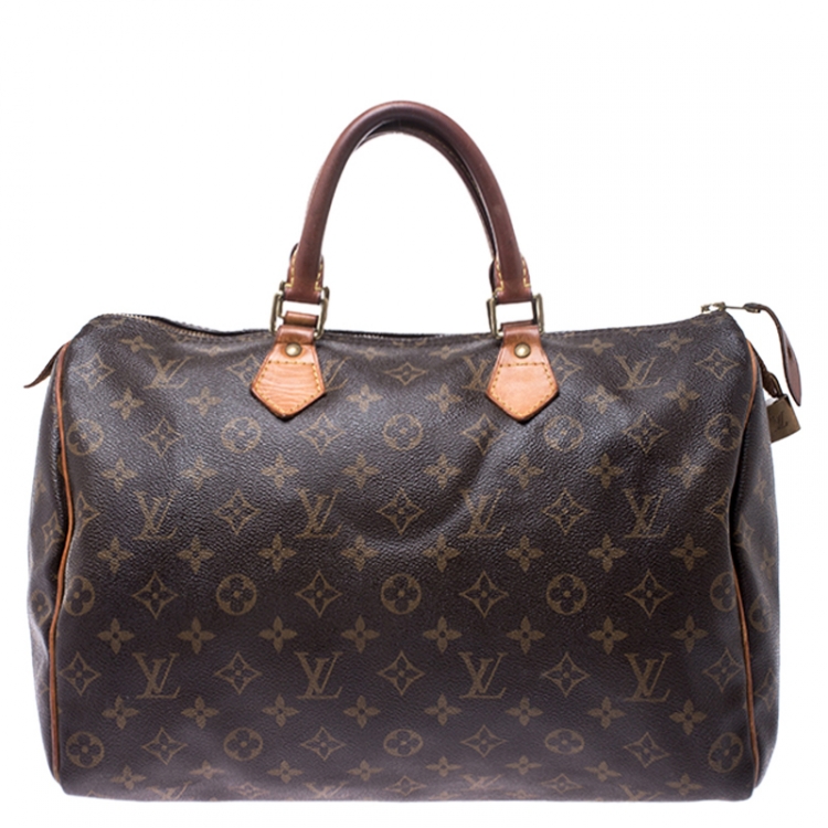 Pre Owned Louis Vuitton Monogram Canvas Speedy 35 Bag