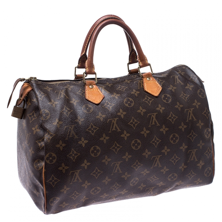 Pre Owned Louis Vuitton Monogram Canvas Speedy 35 Bag
