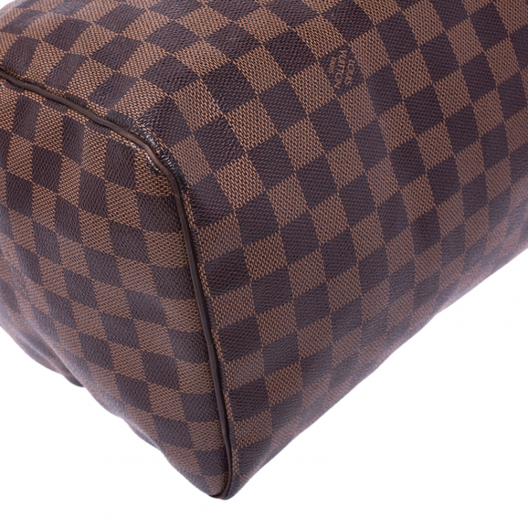 Pre Owned Louis Vuitton Damier Ebene Canvas Speedy 35 Bag